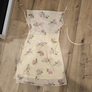 Princess Polly floral backless dress